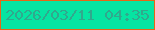 文字の大きさ：1、枠の色：e76615、背景の色：06e4a2、文字の色：30a98d 無料ブログパーツのブログ時計