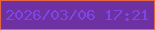 文字の大きさ：3、枠の色：e76641、背景の色：6e31a2、文字の色：7e46e4 無料ブログパーツのブログ時計