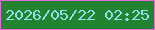 文字の大きさ：5、枠の色：e76adc、背景の色：238330、文字の色：89e5e8 無料ブログパーツのブログ時計