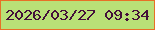文字の大きさ：1、枠の色：e77027、背景の色：b9e077、文字の色：44103a 無料ブログパーツのブログ時計