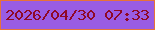 文字の大きさ：3、枠の色：e77239、背景の色：995ce4、文字の色：8f0827 無料ブログパーツのブログ時計