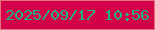 文字の大きさ：4、枠の色：e7737c、背景の色：d30149、文字の色：1db283 無料ブログパーツのブログ時計
