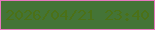 文字の大きさ：4、枠の色：e778bf、背景の色：447436、文字の色：4b7117 無料ブログパーツのブログ時計