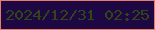 文字の大きさ：4、枠の色：e77b65、背景の色：1e0843、文字の色：334417 無料ブログパーツのブログ時計