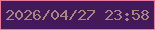 文字の大きさ：4、枠の色：e77b97、背景の色：43195a、文字の色：a2887d 無料ブログパーツのブログ時計