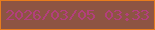 文字の大きさ：2、枠の色：e77c1d、背景の色：8d5443、文字の色：b33f7c 無料ブログパーツのブログ時計