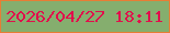 文字の大きさ：1、枠の色：e77d35、背景の色：85ae6e、文字の色：e10e4c 無料ブログパーツのブログ時計