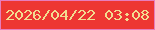文字の大きさ：2、枠の色：e77dbc、背景の色：ed3632、文字の色：f2dc90 無料ブログパーツのブログ時計