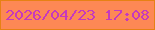 文字の大きさ：2、枠の色：e78114、背景の色：fd8855、文字の色：c639be 無料ブログパーツのブログ時計