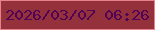 文字の大きさ：1、枠の色：e7818e、背景の色：94313b、文字の色：500256 無料ブログパーツのブログ時計