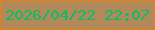 文字の大きさ：3、枠の色：e7820f、背景の色：b1895a、文字の色：04bf65 無料ブログパーツのブログ時計