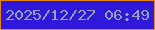 文字の大きさ：4、枠の色：e78516、背景の色：2f18d9、文字の色：93a2c2 無料ブログパーツのブログ時計