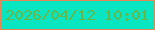 文字の大きさ：1、枠の色：e78557、背景の色：07e5c1、文字の色：66b84a 無料ブログパーツのブログ時計