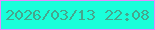 文字の大きさ：4、枠の色：e78afe、背景の色：1affda、文字の色：45a78e 無料ブログパーツのブログ時計