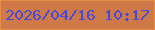 文字の大きさ：4、枠の色：e78c44、背景の色：cf7949、文字の色：434ad7 無料ブログパーツのブログ時計