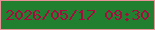 文字の大きさ：3、枠の色：e79297、背景の色：208030、文字の色：a30e3f 無料ブログパーツのブログ時計