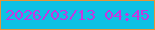 文字の大きさ：1、枠の色：e79435、背景の色：0ec1e4、文字の色：c536e1 無料ブログパーツのブログ時計