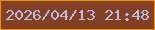 文字の大きさ：5、枠の色：e79506、背景の色：844025、文字の色：bdbde4 無料ブログパーツのブログ時計