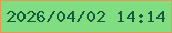 文字の大きさ：2、枠の色：e79854、背景の色：81dd82、文字の色：17593e 無料ブログパーツのブログ時計