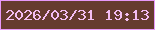 文字の大きさ：4、枠の色：e798f9、背景の色：663b2f、文字の色：f3bef2 無料ブログパーツのブログ時計