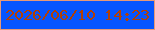 文字の大きさ：5、枠の色：e79978、背景の色：0655ff、文字の色：b23f04 無料ブログパーツのブログ時計