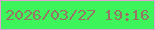 文字の大きさ：2、枠の色：e79dd4、背景の色：3df45a、文字の色：997365 無料ブログパーツのブログ時計
