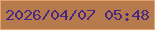 文字の大きさ：4、枠の色：e7a16d、背景の色：b77a4d、文字の色：472982 無料ブログパーツのブログ時計