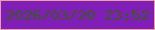 文字の大きさ：2、枠の色：e7a1a2、背景の色：811eb7、文字の色：395826 無料ブログパーツのブログ時計