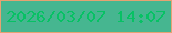 文字の大きさ：2、枠の色：e7a272、背景の色：46b690、文字の色：07c164 無料ブログパーツのブログ時計