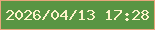 文字の大きさ：3、枠の色：e7a57b、背景の色：599543、文字の色：fef4ca 無料ブログパーツのブログ時計