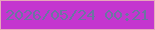文字の大きさ：4、枠の色：e7a7bb、背景の色：c436cf、文字の色：6c75a2 無料ブログパーツのブログ時計
