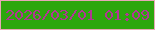 文字の大きさ：3、枠の色：e7a8b6、背景の色：2ca70d、文字の色：b13694 無料ブログパーツのブログ時計