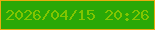 文字の大きさ：2、枠の色：e7ac10、背景の色：29a806、文字の色：81c501 無料ブログパーツのブログ時計