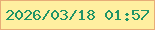 文字の大きさ：2、枠の色：e7ac77、背景の色：ffefa0、文字の色：209467 無料ブログパーツのブログ時計