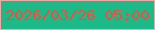文字の大きさ：2、枠の色：e7aea8、背景の色：1eb988、文字の色：f34c3d 無料ブログパーツのブログ時計