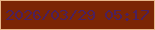 文字の大きさ：1、枠の色：e7b689、背景の色：7b2504、文字の色：4b205d 無料ブログパーツのブログ時計
