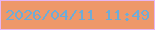 文字の大きさ：5、枠の色：e7b6f3、背景の色：ee986a、文字の色：6dacd7 無料ブログパーツのブログ時計