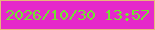 文字の大きさ：5、枠の色：e7b77b、背景の色：e529ca、文字の色：71e432 無料ブログパーツのブログ時計
