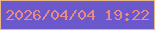 文字の大きさ：3、枠の色：e7b786、背景の色：6b58ca、文字の色：e88b86 無料ブログパーツのブログ時計