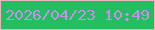 文字の大きさ：4、枠の色：e7b7bd、背景の色：23be5f、文字の色：c592e9 無料ブログパーツのブログ時計