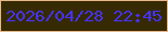 文字の大きさ：5、枠の色：e7b88b、背景の色：362a03、文字の色：4533fe 無料ブログパーツのブログ時計