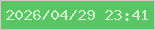 文字の大きさ：3、枠の色：e7bed0、背景の色：5ac564、文字の色：cdefc9 無料ブログパーツのブログ時計