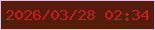 文字の大きさ：1、枠の色：e7bfdd、背景の色：551c0a、文字の色：c81d1e 無料ブログパーツのブログ時計