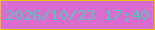 文字の大きさ：5、枠の色：e7c20e、背景の色：da6bcf、文字の色：55c2b9 無料ブログパーツのブログ時計
