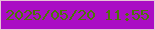文字の大きさ：1、枠の色：e7c2d8、背景の色：aa0dc4、文字の色：4c7507 無料ブログパーツのブログ時計