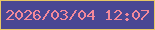 文字の大きさ：4、枠の色：e7c765、背景の色：4a4793、文字の色：f3899b 無料ブログパーツのブログ時計