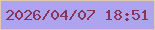 文字の大きさ：5、枠の色：e7c7ac、背景の色：aea3ed、文字の色：8b3257 無料ブログパーツのブログ時計