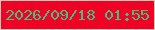 文字の大きさ：1、枠の色：e7c7ad、背景の色：f00126、文字の色：44c27d 無料ブログパーツのブログ時計