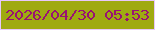文字の大きさ：2、枠の色：e7c8fb、背景の色：9faa11、文字の色：991273 無料ブログパーツのブログ時計