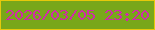 文字の大きさ：3、枠の色：e7c90b、背景の色：79a71a、文字の色：d12aa9 無料ブログパーツのブログ時計